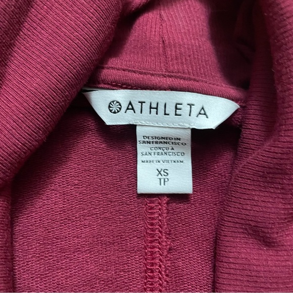 Athleta Pranayama Modal Wrap Coffeeberry Red Open Cardigan Sweater size XS - Picture 15 of 16
